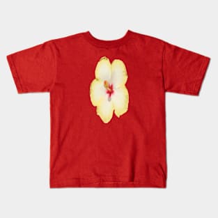 Yellow Hibiscus Flower Vector Kids T-Shirt